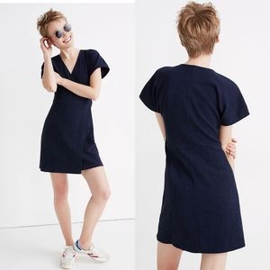 Madewell Cross Front Flutter Sleeve Mini Dress